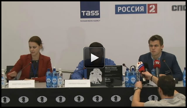 MUNDIAL Sochi 2014: Anand-Carlsen - Resumen partida 10 (GM Miguel Illescas y WGM Olga Alexandrova)