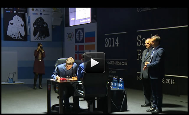 MUNDIAL Sochi 2014: Anand-Carlsen - partida 5 (GM Andres Rodriguez)