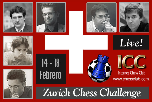 EN DIRECTO en ICC: Zurich Chess Challenge 2015 - Del 14 al 18 de febrero