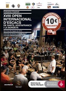 XVIII Open Internacional d’Escacs de Sants, Hostafrancs i la Bordeta
